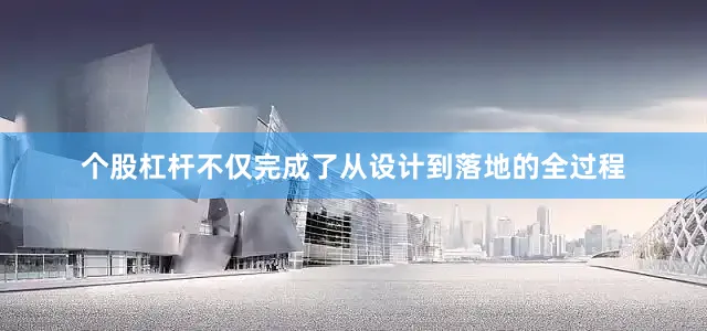 个股杠杆不仅完成了从设计到落地的全过程