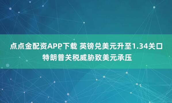 点点金配资APP下载 英镑兑美元升至1.34关口 特朗普关税威胁致美元承压